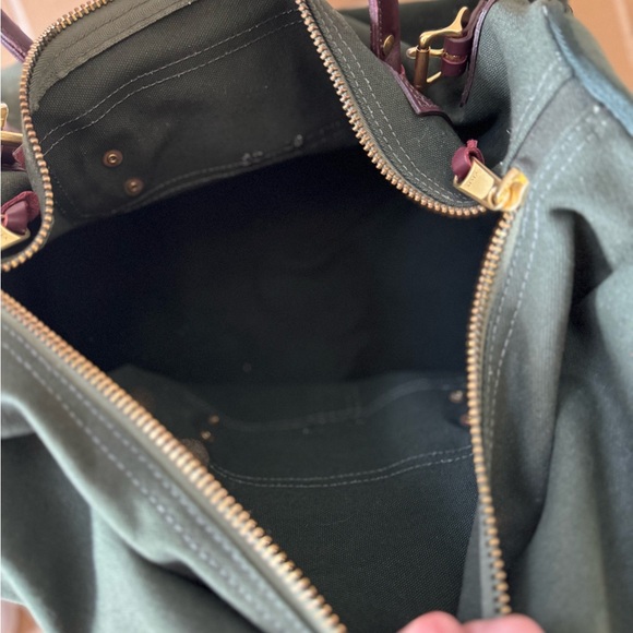 NWT JW Hulme Leather and Canvas Duffle Bag - Picture 7 of 7